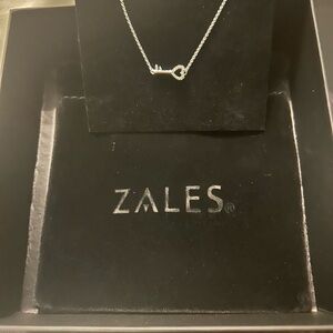 Zales Silver Key Charm Anklet